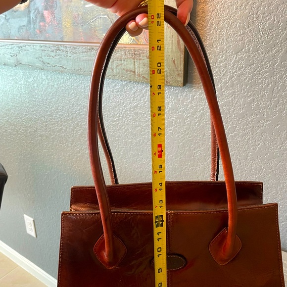 Authentic The Trend Italian brown leather tote. - Picture 5 of 16